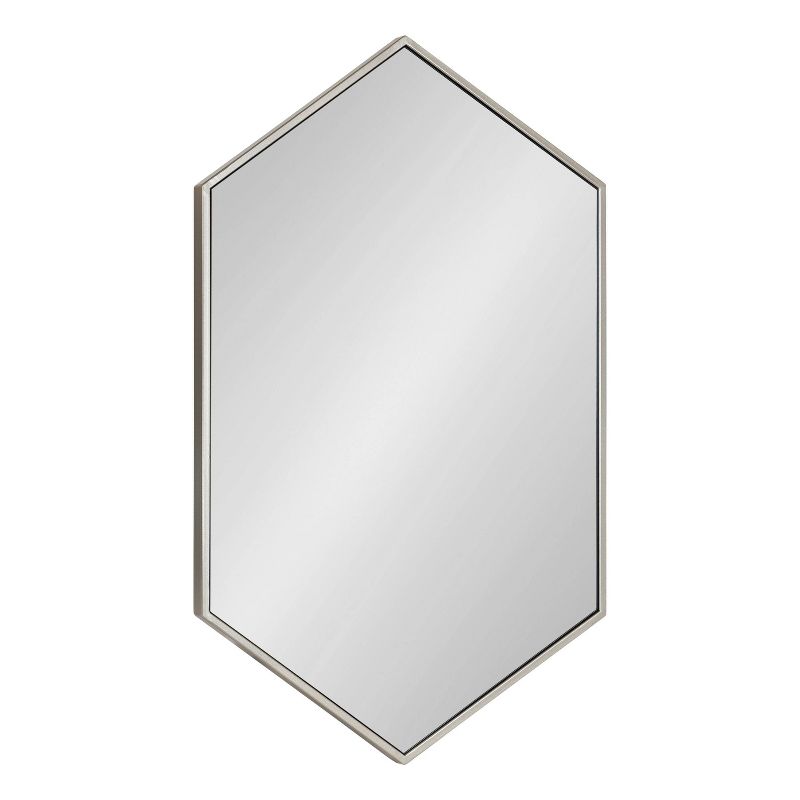 31&#34; x 22&#34; McNeer Hexagon Wall Mirror Silver - Kate &#38; Laurel All Things Decor, 1 of 8