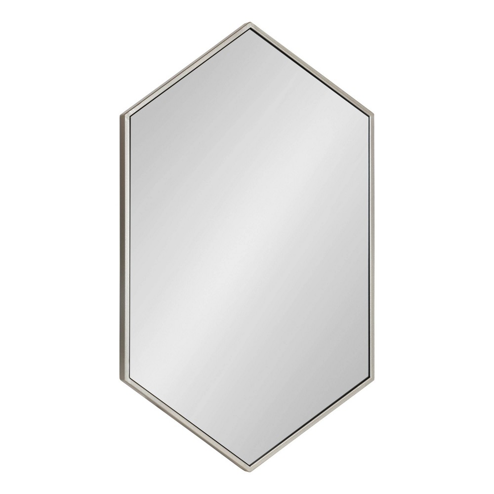 Photos - Wall Mirror 31" x 22" McNeer Hexagon  Silver - Kate & Laurel All Things Dec