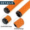 Unique Bargains Bike Handlebar Grips Covers 5.04" Orange 1 Set - 4 of 4