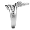 Slickblue Women's Silver Stainless Steel Fashion Ring with Clear CZ Animal Detail, Size 5-10 - 4 of 4