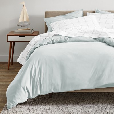 400 Thread Count Organic Cotton Sateen Duvet Cover and Sham Set by Bare Home