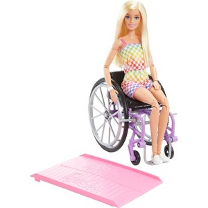 Barbie Fashionistas Doll with Wheelchair and Ramp and Blonde Hair - 1 of 4