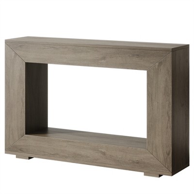 COWLOWN Console Table with Storage, Entryway Sofa Table, Natural Wood Finish & Open Shelf