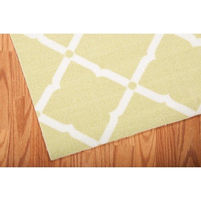 Handmade Floral Light Green Synthetic 7'9" x 10'10" Area Rug