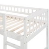 NicBex Twin Bunk Bed Multifunctional Design Loft Bed Pine Frame Bed Frame with Slide, Guardrails and Ladder, No Box Spring Required - 4 of 4