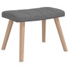 vidaXL Rocking Chair with a Stool Dark Gray Fabric - 4 of 4