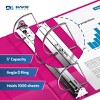 Davis Group 4pk 5" Premium Economy Angled D-Ring Binder Pink: Easyview, 700 Sheet Capacity, Hard Cover, 2 Pockets - 3 of 4