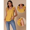 INSPIRE CHIC Women's Square Neck Sleeveless Ruffle Trim Blouse - 2 of 4