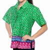 LA LEELA Hawaiian Shirts Womens Funky Vacation Button Up Summer Camp Beach Party Blouse Short Sleeve Tops Tropical Shirts - 4 of 4