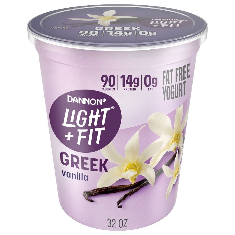 Light + Fit Nonfat Gluten-Free Vanilla Greek Yogurt - 32oz Tub, 1 of 9