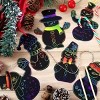 48 Pack Scratch Art Christmas Ornaments with Ribbons and Styluses, Magic Scratch Off Cards for Xmas Tree Decorations and Party Crafts - 3 of 3