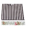 Christmas Table Runner – Black and White Embroidered Pine Design 72" Long by Melrose - 3 of 3