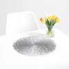 Anna-Kaci 4-Piece Round Spiral Woven Placemat with Textured Swirl Design - 3 of 4