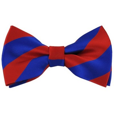 Men's 2.75 W And 4.75 L Inch With Pre-Tied College Stripe Bowtie