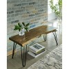 Haileeten Accent Bench Black/Gray/Brown/Beige - Signature Design by Ashley: Metal Frame, Indoor Use, Live Edge Design - 2 of 4