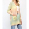 Women's OMBRE YARN KNITTED OPEN CARDIGAN - Fate - 2 of 3