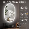 Oval Frameless LED Wall Bathroom Vanity Mirror with Backlit Lights Anti-Fog Dimmable Function(40"x24'') - 2 of 4