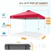 EAGLE PEAK Pop Up Canopy Tent with Wheeled Carry Bag, 12x12 ft, 144sqft of Shade - 3 of 4