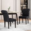 Coolbibila Wooden Tufted Parsons Dining Chairs Set Of 2,Modern Upholstered Armless Dining Chairs,Farmhouse Kitchen Dining Chair - image 3 of 4