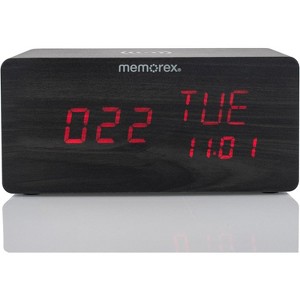 Memorex CRBT250 Bluetooth Led Alarm Clock With Wireless Charger - 1 of 4