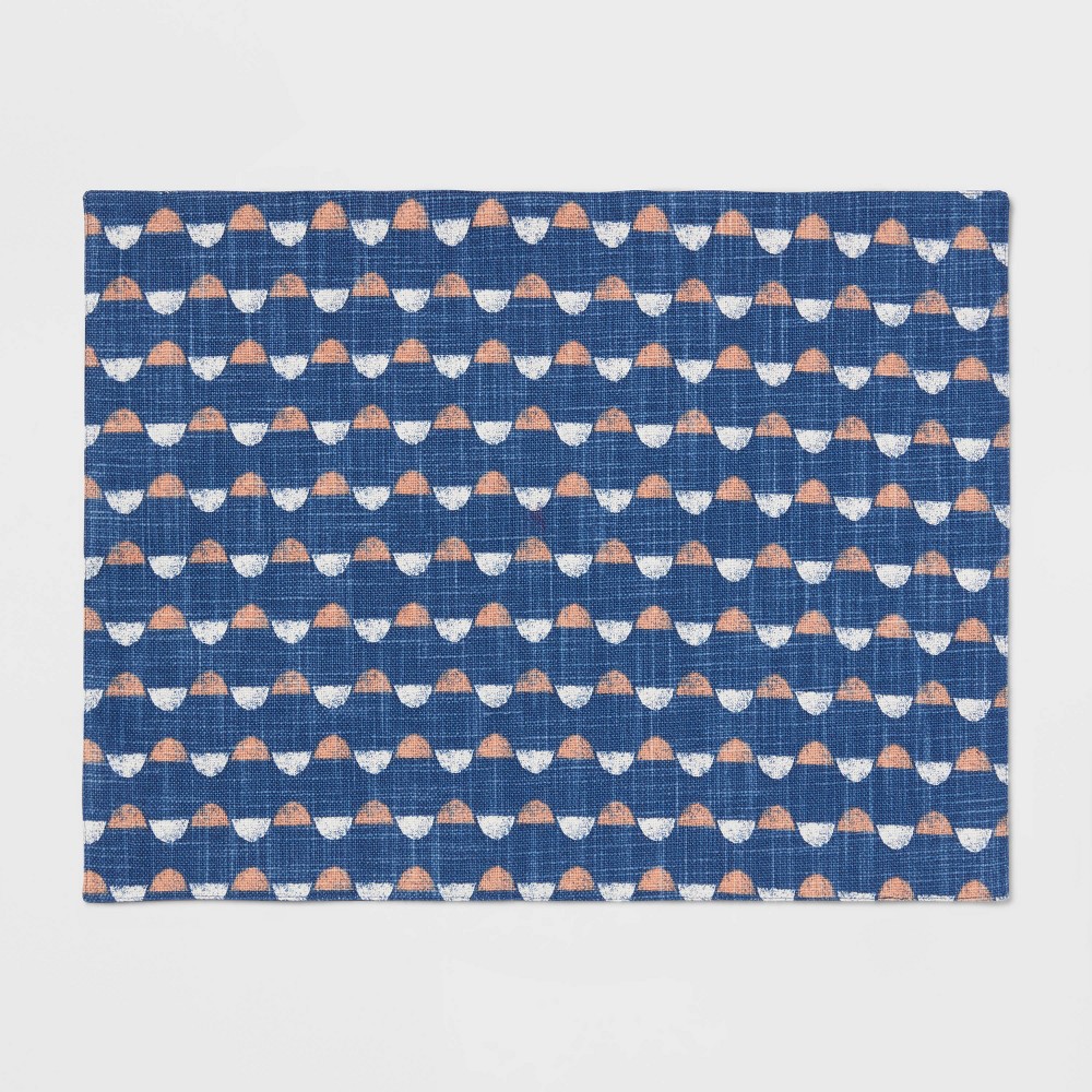 Cotton Wave Placemat Blue - Threshold