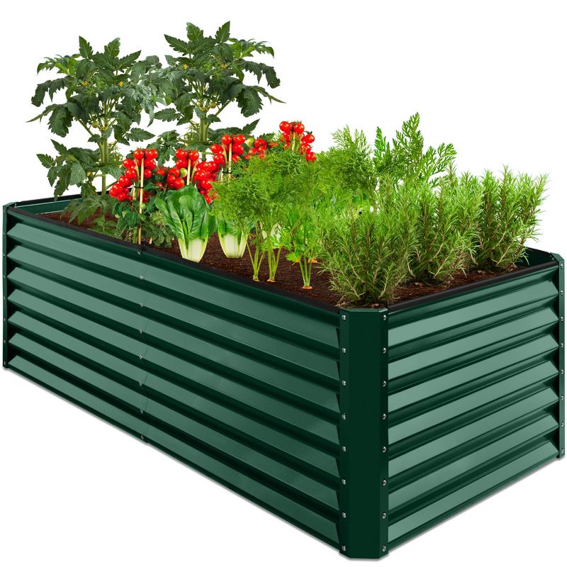 Best Choice Products 6x3x2ft Outdoor Metal Raised Garden Bed, Planter Box for Vegetables, Flowers, Herbs, 1 of 9