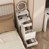 CAVINAS 3 in 1 Compact Vanity with Padded Stool Vanity Drawer Organizer with 2 Drawers Make up Vanity for Small Space Bedroom - 3 of 4