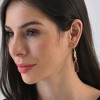 SOHI Women's Red  Enamel Drop Earrings - 3 of 3