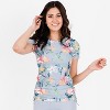 Calypsa Women's Plus Size UPF 50+ Short Sleeve Adele Swim Top - 4 of 4