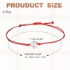 Unique Bargains Dog Cat Paw Bracelet Rope Bracelet Handmade Adjustable String 2 Pcs - 2 of 4