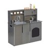 ECR4Kids 4-in-1 Kitchen, Sink, Stove, Oven, Microwave and Storage, Play Kitchen - 3 of 4