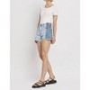 Women's Two Tone Patch High Rise Denim Shorts - FLYING MONKEY - 3 of 4