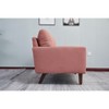 Linen Sofa Modern Couch Comfy Loveseat with Wooden Legs for Living Room, Bedroom, Office - 4 of 4