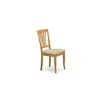 FurniFact,Elegant Wooden Dining Chairs with Cushioned Seat – Set of 2, Oak Finish - 3 of 3