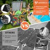 Yescom Metal Frame 6 Wheels Rolling Double Decker Mesh Pool Storage Bin Large Outdoor Pool Floats Storage with Towel Drying Bar, 36"x 24"x 57", Black - 2 of 4