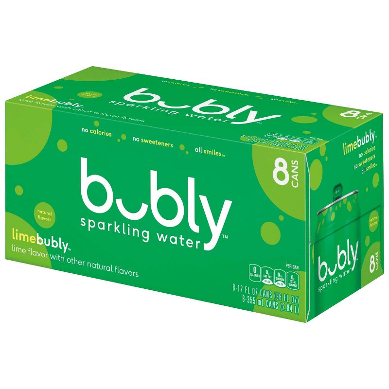 bubly Lime Sparkling Water - 8pk/12 fl oz Cans, 3 of 8