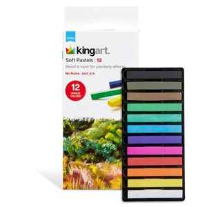 KINGART Square Soft Pastel Set, 12 pc - 1 of 4