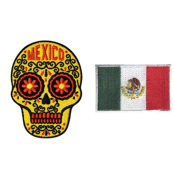 HEDi-Pack 2pk Self-Adhesive Polyester Hook & Loop Patch - Mexico and Mexico Country Mini Flag