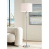 360 Lighting Shasta Modern 62 1/2" Tall Standing Floor Lamp Skinny Pole Silver Clear Glass Brushed Nickel Finish Living Room Bedroom House Reading - 2 of 4