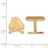 Black Bow Jewelry 14k Yellow Gold Plated Sterling Silver East Carolina Pirates NCAA Cuff Links - 2 of 3