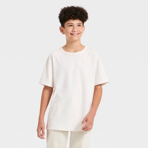 Art Class Boys' Oversized Short Sleeve T-Shirt - art class™ White L