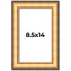 PosterPalooza | Photo Size Traditional Gold Picture Frame - UV Acrylic, Foam Board Backing, Hanging Hardware - 2 of 4