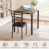 Jojoka 3-Piece Dining Table Set for 2 -  Metal Frame Wood Table Top& 2 upholstery Chairs for Small Space Kitchen, Breakfast Nook or Dining Room - 2 of 4