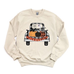 Simply Sage Market Women's Graphic Sweatshirt Trick Or Treat Truck - 1 of 4