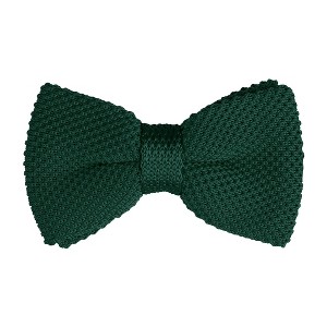 INSPIRE CHIC Men's Pre-Tied Adjustable Strap Solid Color Knitted Bow Ties - 1 of 4
