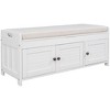 Shoe Bench, with Removable Cushion Hidden Storage Space Multi-functional Shoe Organizer Storage Bench for Entryway Hallway - 4 of 4