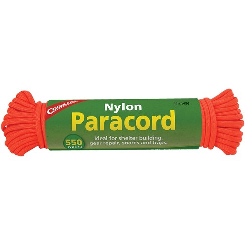 Coghlan's Nylon Paracord, 50' Commercial 550 Cord, Survival Emergency -  Orange : Target