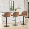 Spruce&Spring Modern Adjustable Swivel Bar Stools Set with Arched Footrest - 2 of 4