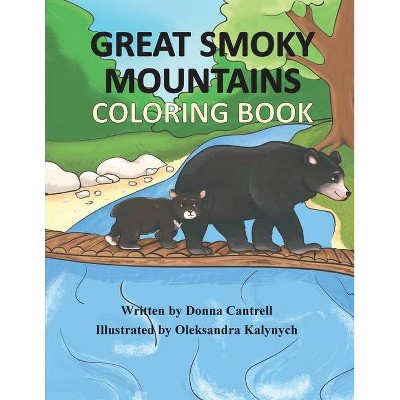 Great Smoky Mountains Coloring Book - by  Donna Cantrell (Paperback)