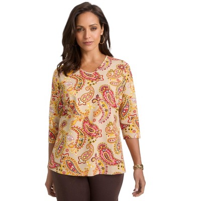 Jessica London Women's Plus Size Stretch Cotton V-Neck Tee